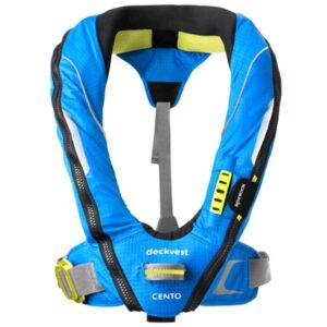 Deckvest Cento Junior Inflatable Life Jacket, Pacific Blue image number null