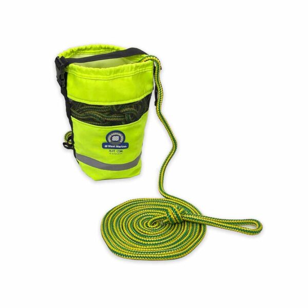 75' Neon Yellow Water Rescue Throw Rope image number null