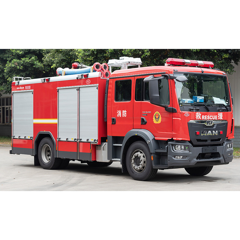 MAN 6000L Water Tank Fire Truck with Aluminum Alloy Welded Structure