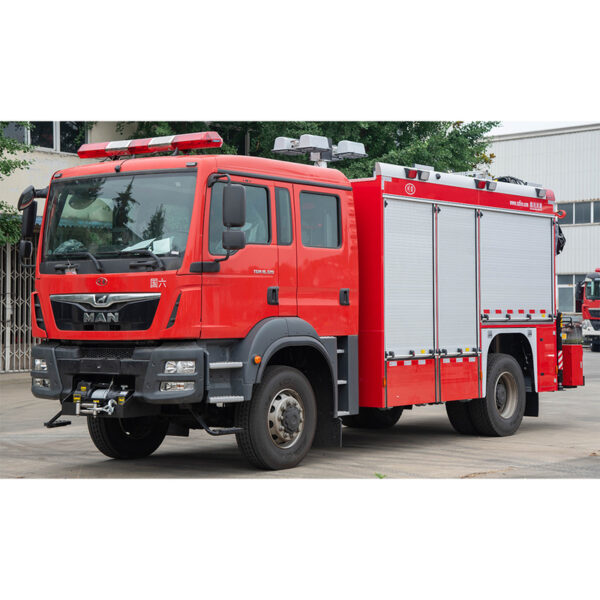 MAN 4x4 Rescue Fire Truck With Double Row Cabin