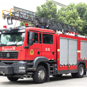 Power Steering Diesel Heavy Duty Aerial Fire Truck Euro 6