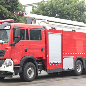 Heavy Duty Aerial Fire Truck Large Suspension Power Steering