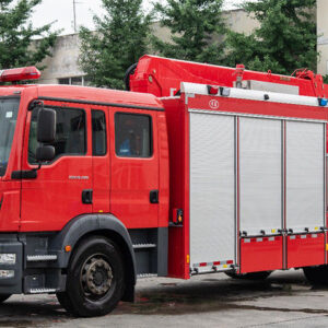 75Kw Generator MAN Special Fire Truck With Telescopic Light