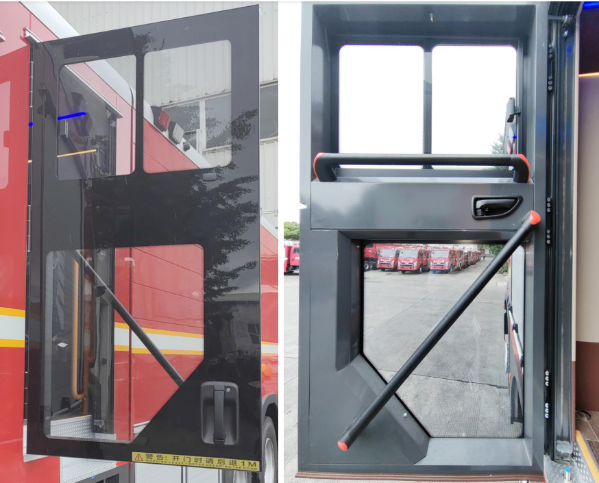 Fire Trucks Crew Cabin Door Manual Sliding Type Fire Truck Parts