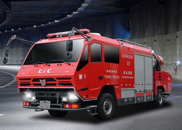 Tunnel Rescue Fire Fighting Truck with CAFS & Smoke Exhaust System